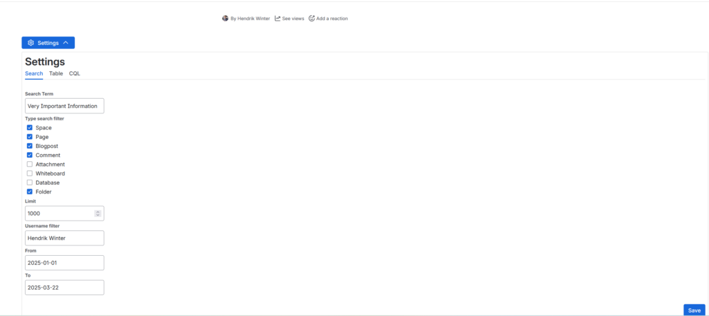 Settings-Search-tab