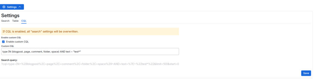 Settings-cql-tab